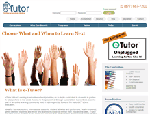 Tablet Screenshot of e-tutor.com